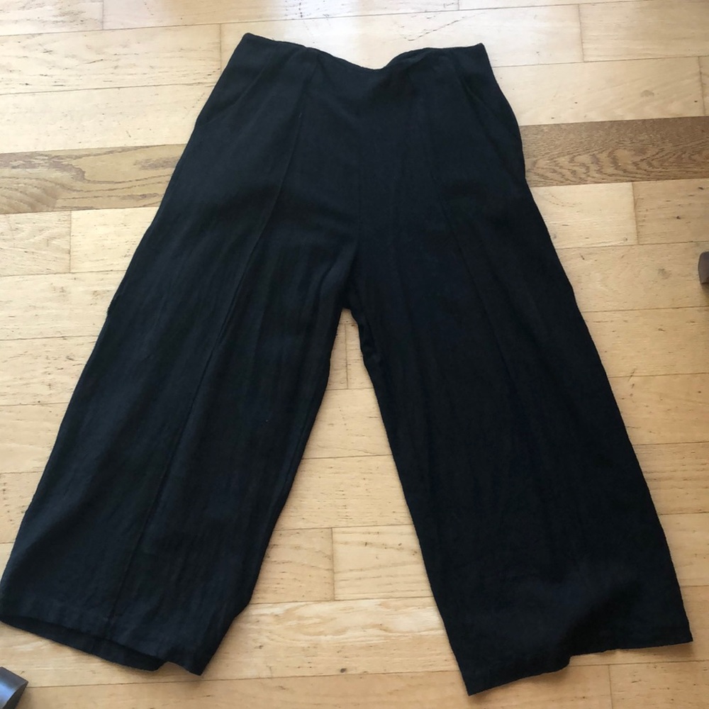 High waisted wide leg pants